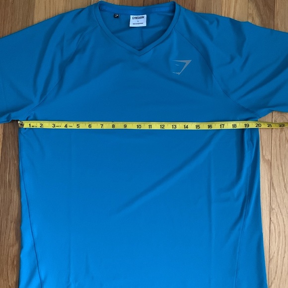 Gymshark Men's Shirt Short Sleeve Turquoise Blue Color Size L - Picture 10 of 11